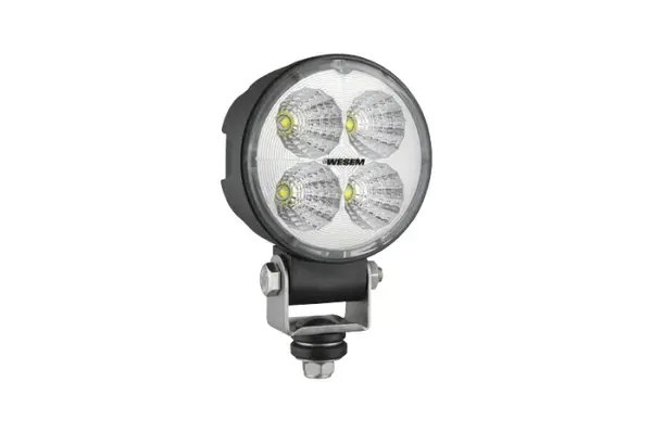 Lumina lucru (LED, 12 24V, 18W, 1500lm, numar elemente LED: 4, adancime: 72mm, diametru: 87mm, carcasa din aliaj; cu conector Deutsch; unghi de distributie a luminii 58 grade)