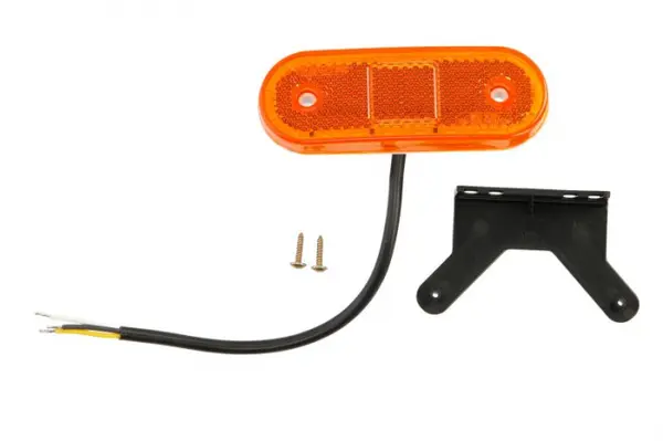 Lumini clarificare stanga dreapta, forma: oval, portocaliu, LED, inaltime 40mm; latime 114mm; adancime 25mm, in relief, cu cuier, 12 24V (cu functie de semnalizator lateral, IP66 IP68)