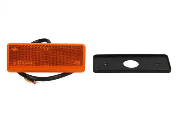 Lumini clarificare stanga dreapta, portocaliu, LED, inaltime 44mm; latime 113mm; adancime 13mm, suprafata, lungime cablu 500mm, fara relief, 12 24V (cu functie de semnalizator lateral; cu reflector)