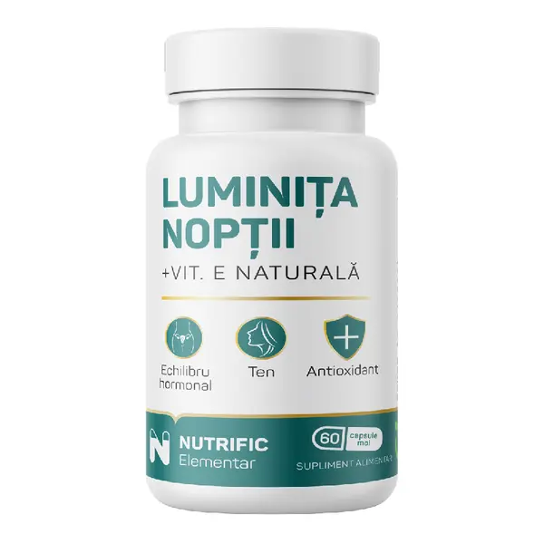 Luminita noptii cu vitamina E naturala, 60 capsule moi, Nutrific