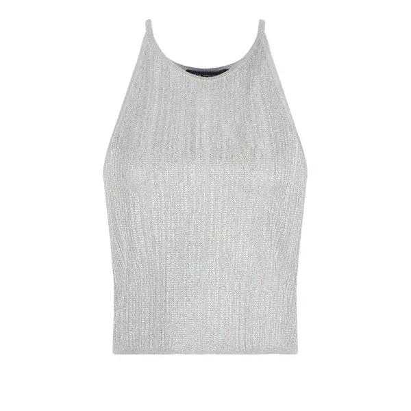 Lurex yarn top grey M