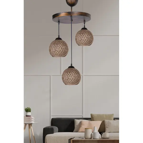 Lustra Crayon Chandelier, Bej, 32x32x80 cm