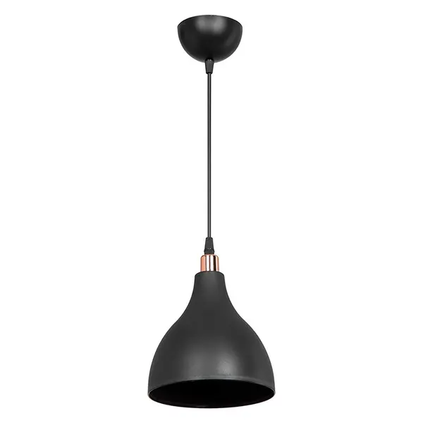 Lustra cu o singura lumina Lofty Pako World Negru 18x18x22 cm