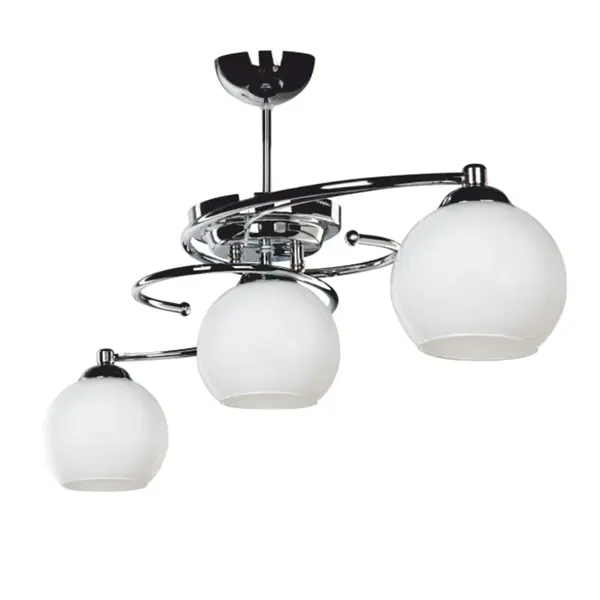 Lustra cu trei lumini PWL-0966, alb-argintiu, 80x27x34 cm