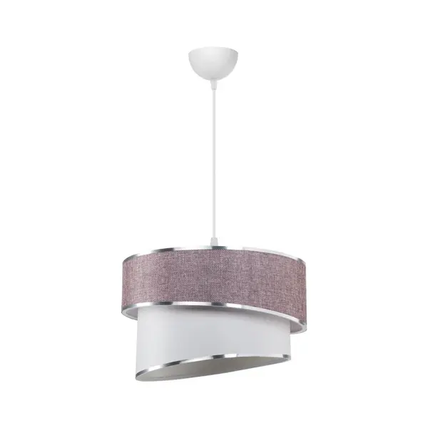 Lustra de tavan Loopy, roz-alb, D30x18 cm