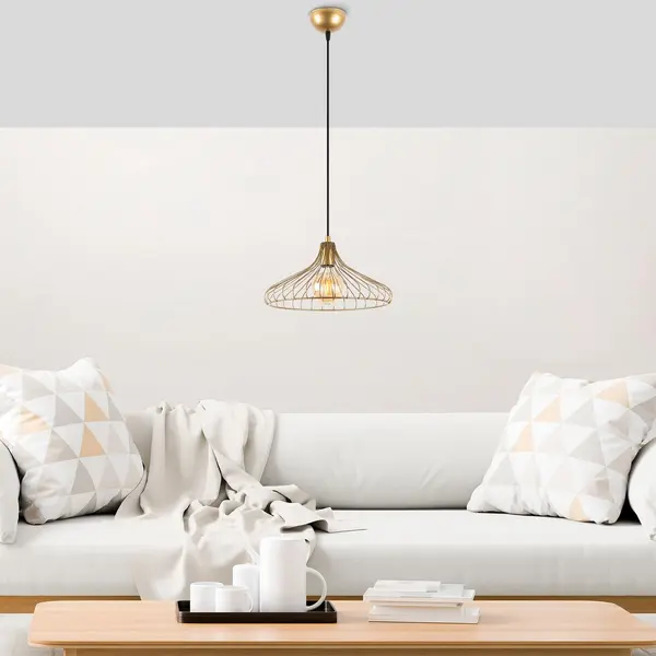 Lustra DEPAY Chandelier, Auriu, 36x36x120 cm