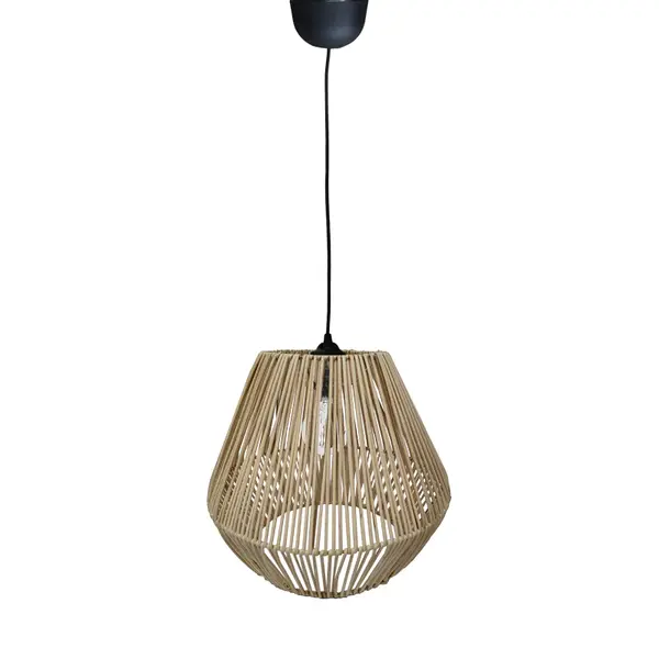 Lustra din rachita Lilabel, Natural, D25x84 cm