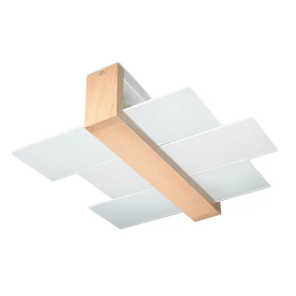 Lustra Feniks din lemn, Natural 43x43x12 cm