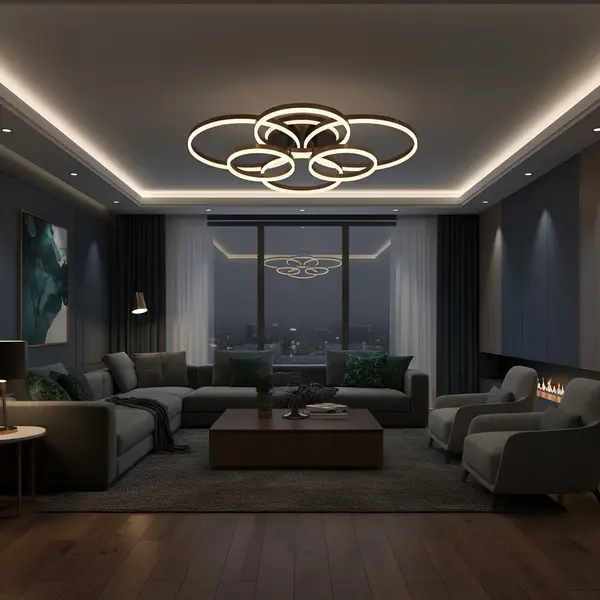 Lustra Led Dione 222w/ cu Telecomanda 300*2+400*2+500*2mm - Default Title