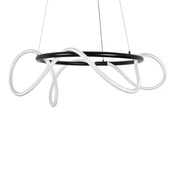 Lustra LED HOLLY ROUND BLACK - Negru