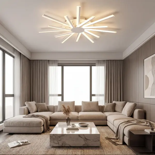 LUSTRA LED SUN 86W 3000K/4000K/6500K 7100 LM 500X500X80MM - Default Title