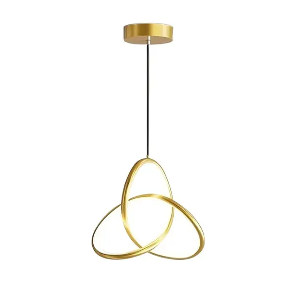 Lustra LED, Trinity, Auriu, 22x22x100 cm