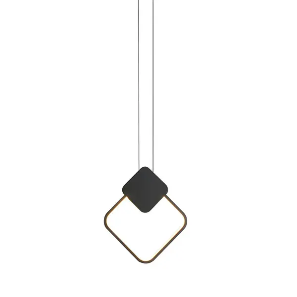 Lustră metalică cu LED Teebo, metal, negru, 23x20x29 cm