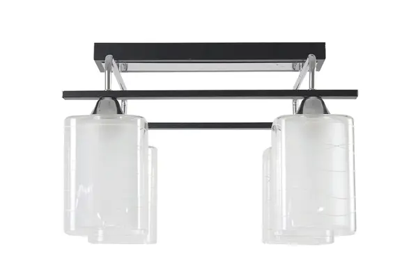 Lustra Niege Crom+Negru+Alb 4xE27 60W