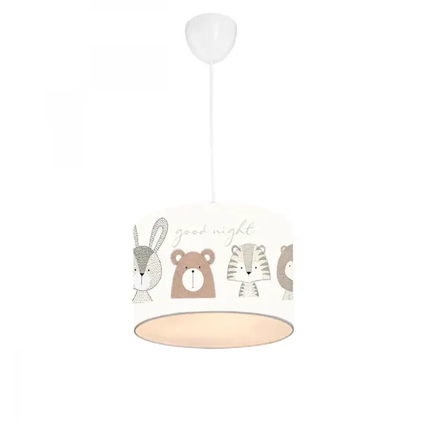 Lustra pentru copii PWL-1095, gri - alb, D24x70 cm