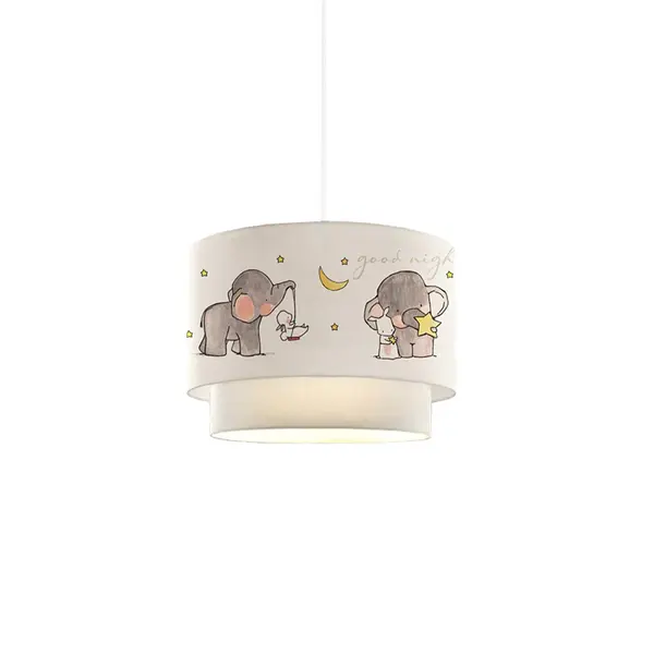 Lustra pentru copii PWL-1096, alb - gri, D30x70 cm