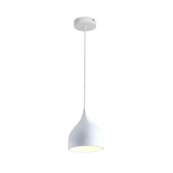 Lustra Perce metal, alb, 17x17x100 cm
