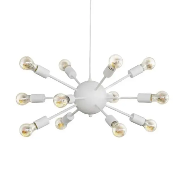 Lustra Ponile metal, alb, 52x52x100 cm