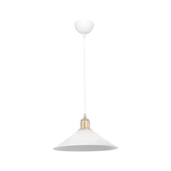 Lustra PWL-0964, Alb - Cupru, D30x62 cm
