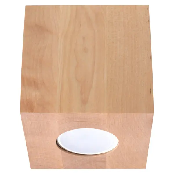 Lustra Quad din lemn, Natural 10x10x10 cm