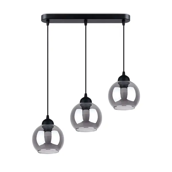 Lustra suspendata Alino Negru 45x15x117 cm