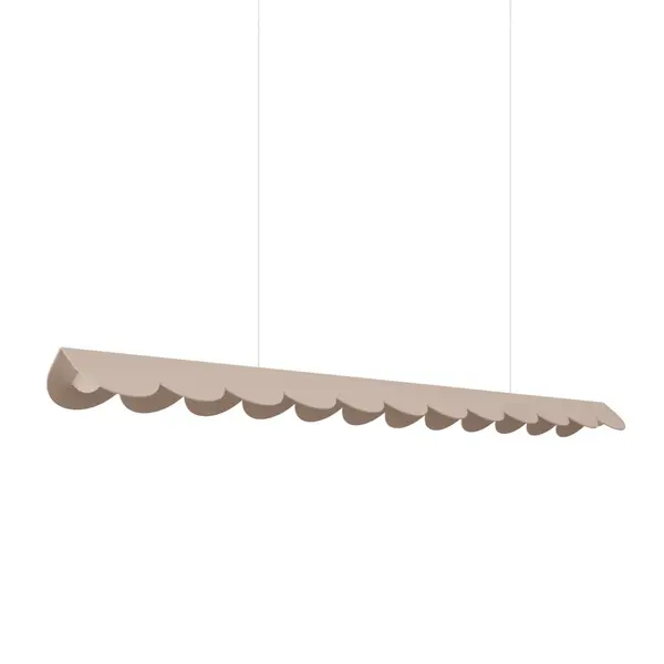 Lustra suspendata LED Biscuit Taupe 4000K 131x13x200 cm