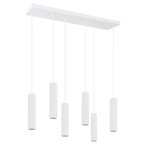 Lustra suspendata LED Ivar 6L Alb 4000K 80x20x200 cm
