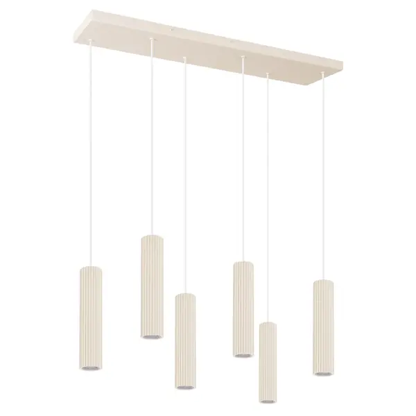 Lustra suspendata LED Ivar 6L Bej 3000K 80x20x200 cm
