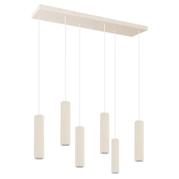 Lustra suspendata LED Ivar 6L Bej 4000K 80x20x200 cm