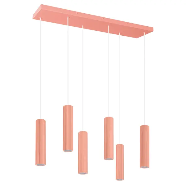 Lustra suspendata LED Ivar 6L Peach 3000K 80x20x200 cm