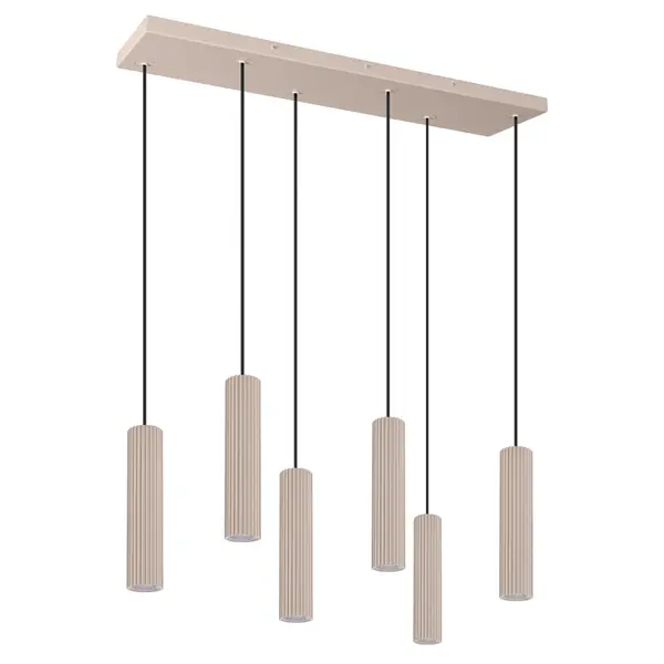 Lustra suspendata LED Ivar 6L Taupe 4000K 80x20x200 cm