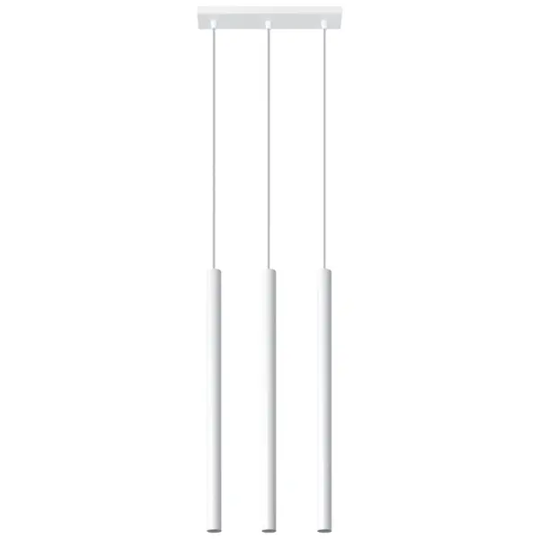 Lustra suspendata Pastelo Alb 30x5x90 cm
