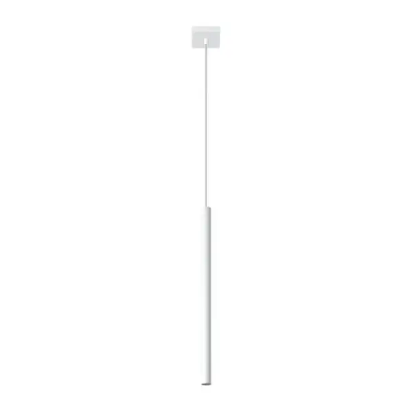 Lustra suspendata Pastelo Alb 8x8x100 cm