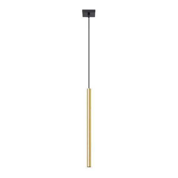 Lustra suspendata Pastelo Auriu lucios 8x8x118 cm
