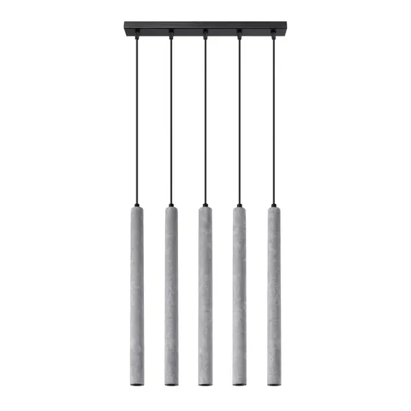 Lustra suspendata Pastelo din beton Gri 25x25x100 cm