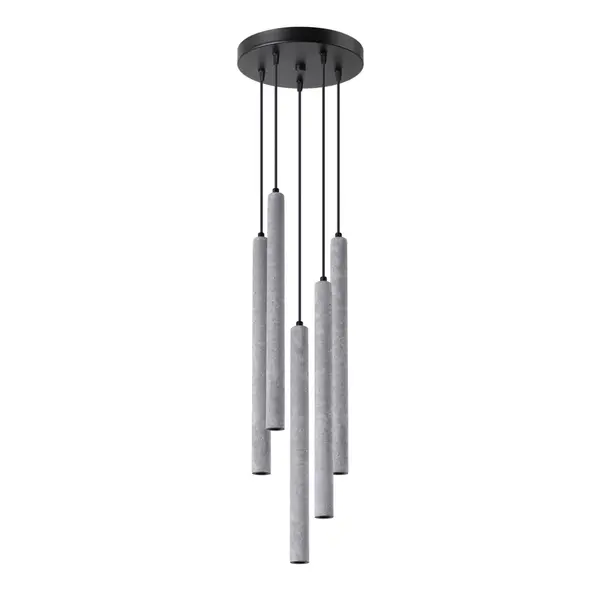 Lustra suspendata Pastelo din beton Gri 25x25x110 cm
