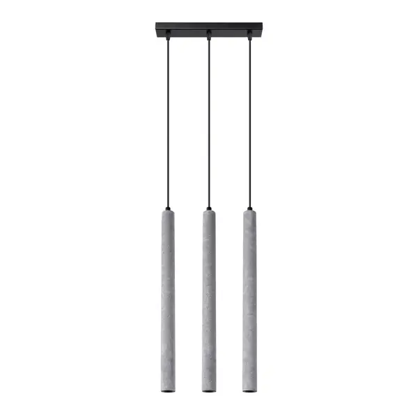 Lustra suspendata Pastelo din beton Gri 30x3.5x110 cm