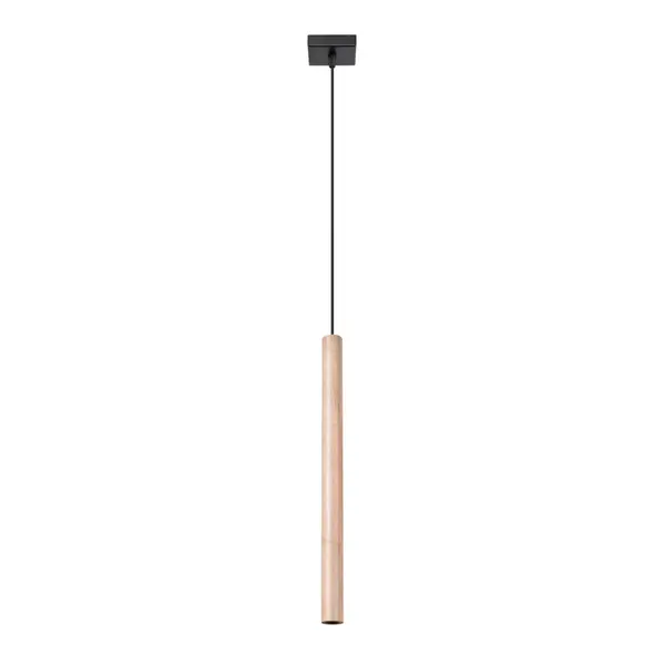 Lustra suspendata Pastelo din lemn, Natural 3.5x3.5x120 cm