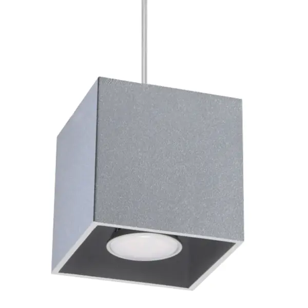 Lustra suspendata Quad Gri 10x10x110 cm