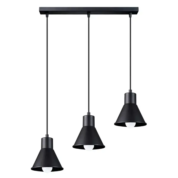 Lustra suspendata Taleja Negru 45x14x120 cm