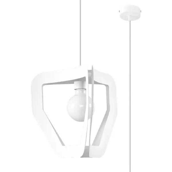 Lustra suspendata Tres Alb 33x33x130 cm