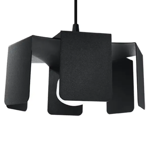 Lustra suspendata Tulip Negru 24x24x110 cm
