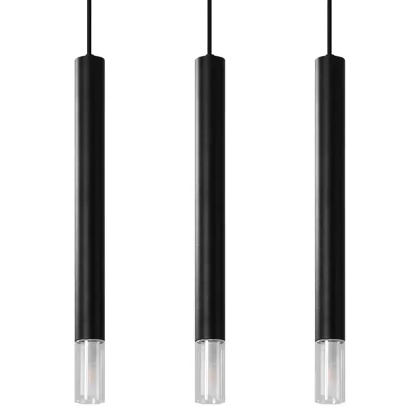 Lustra suspendata Wezyr Negru 45x6x120 cm