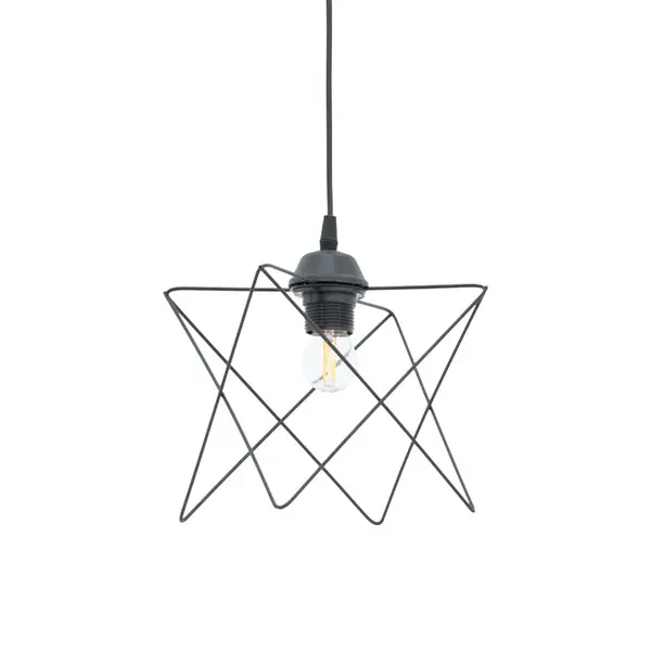 Lustra tavan moderna cu design, Langit, metal, Negru, 18x18x65 cm