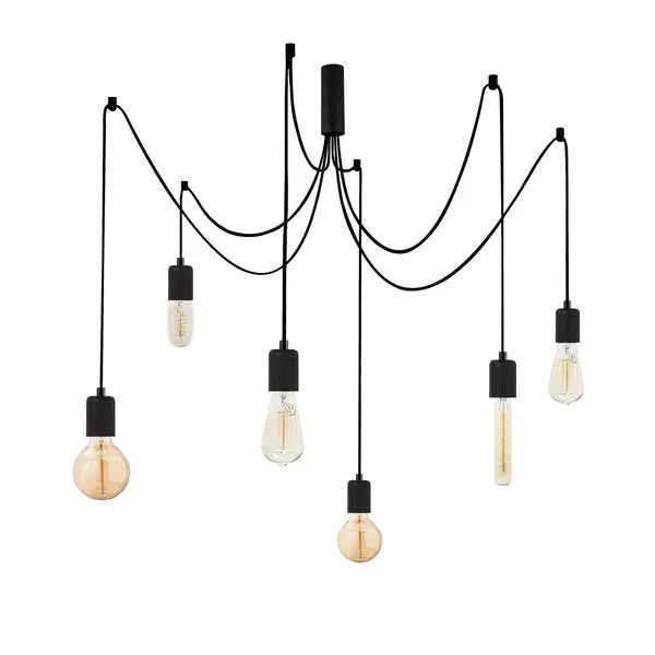 Lustra Walaso, Negru, 126x126x102 cm