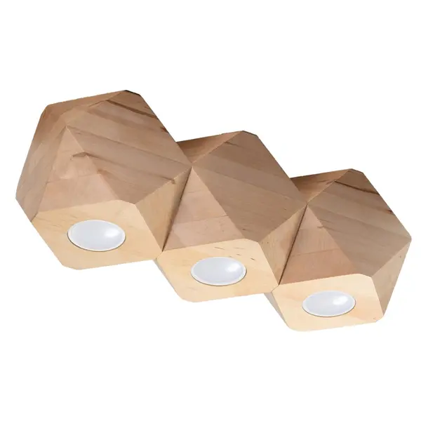 Lustra Woody din lemn, Natural 36x12x12 cm