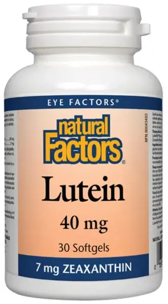 Lutein, 40 mg, 30 capsule gelatinoase moi, Natural Factors