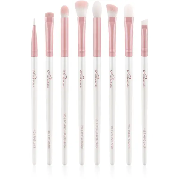 Luvia Cosmetics Prime Vegan All Eye Want set perii machiaj pentru ochi Candy (Pearl White / Rose) 8 buc
