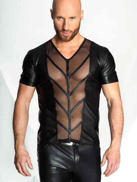M - Tricou barbatesc cu maneca scurta H029 Negru