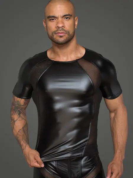 M - Tricou barbatesc cu maneca scurta H056 Negru